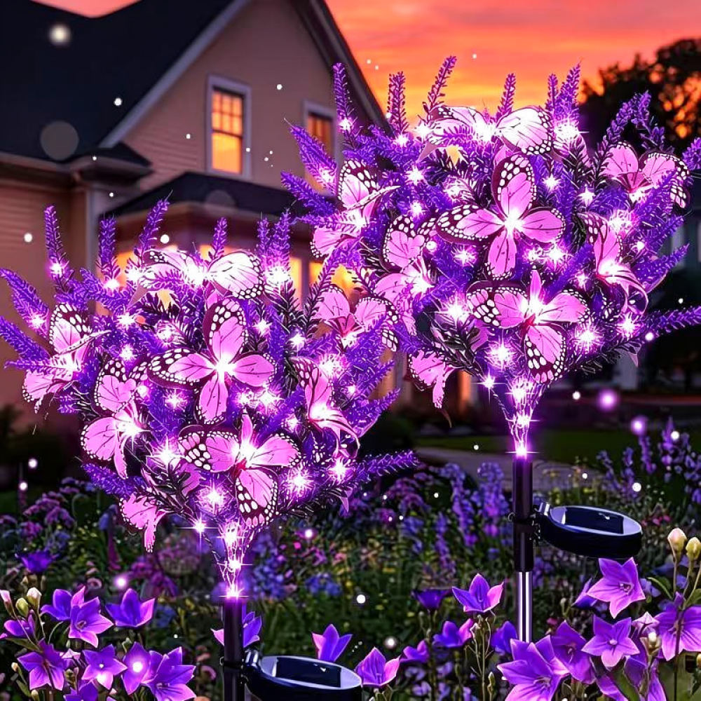 Outdoor Lighting And Landscape - Garden Solar Led Lavender Light Outdoor
