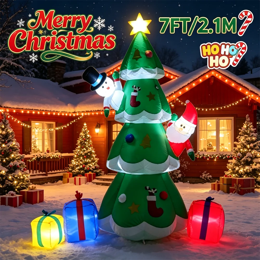 7FT Light Up Christmas Inflata - огляд і ціна Outdoor Lighting Effects