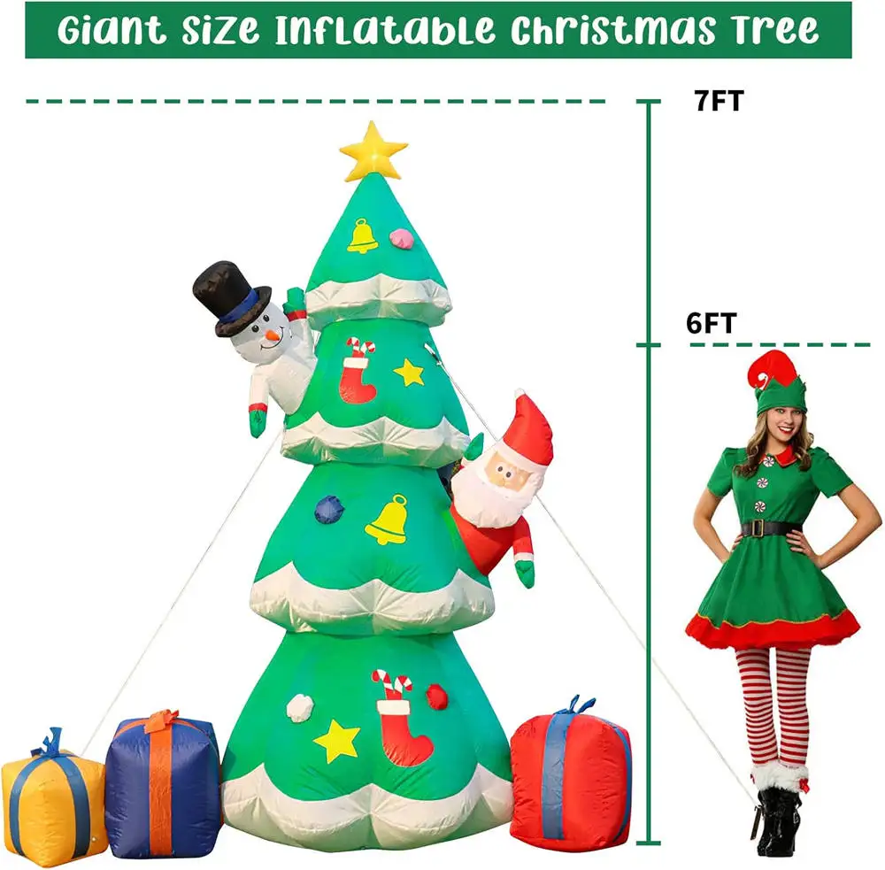 7FT Light Up Christmas Inflata - огляд і ціна Outdoor Lighting Effects