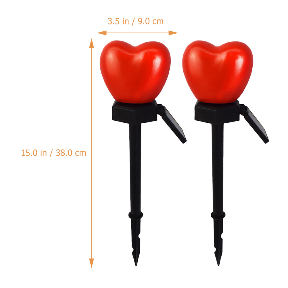 2 Pcs Decoration Heart Solar L - огляд і ціна Outdoor Lighting Pathway