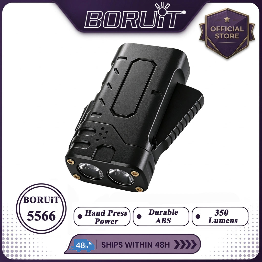 BORUIiT Hand Crank EDC LED Fla - огляд і ціна Outdoor Lighting Black