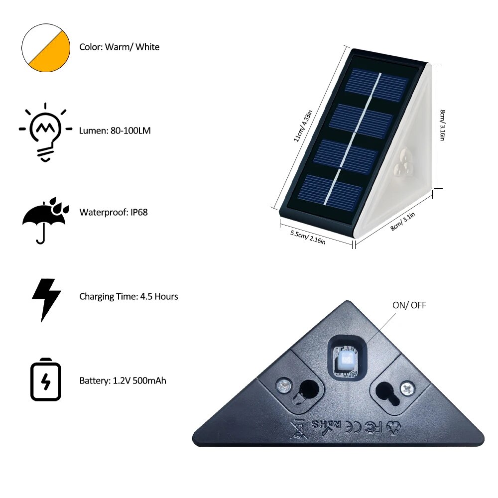 Outdoor Solar Step Lights Warm - огляд і ціна Outdoor Lighting Effects