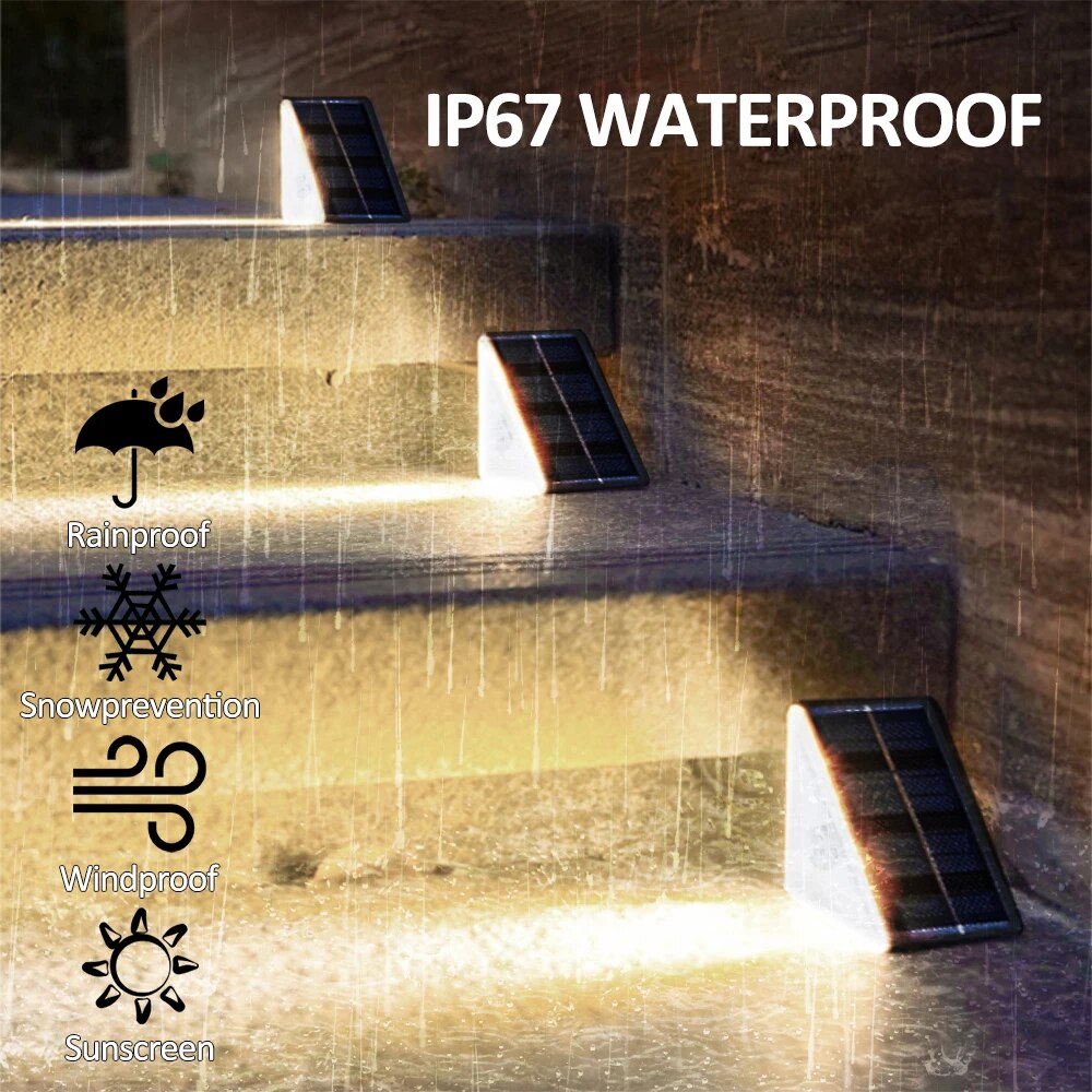 Outdoor Solar Step Lights Warm - огляд і ціна Outdoor Lighting Effects