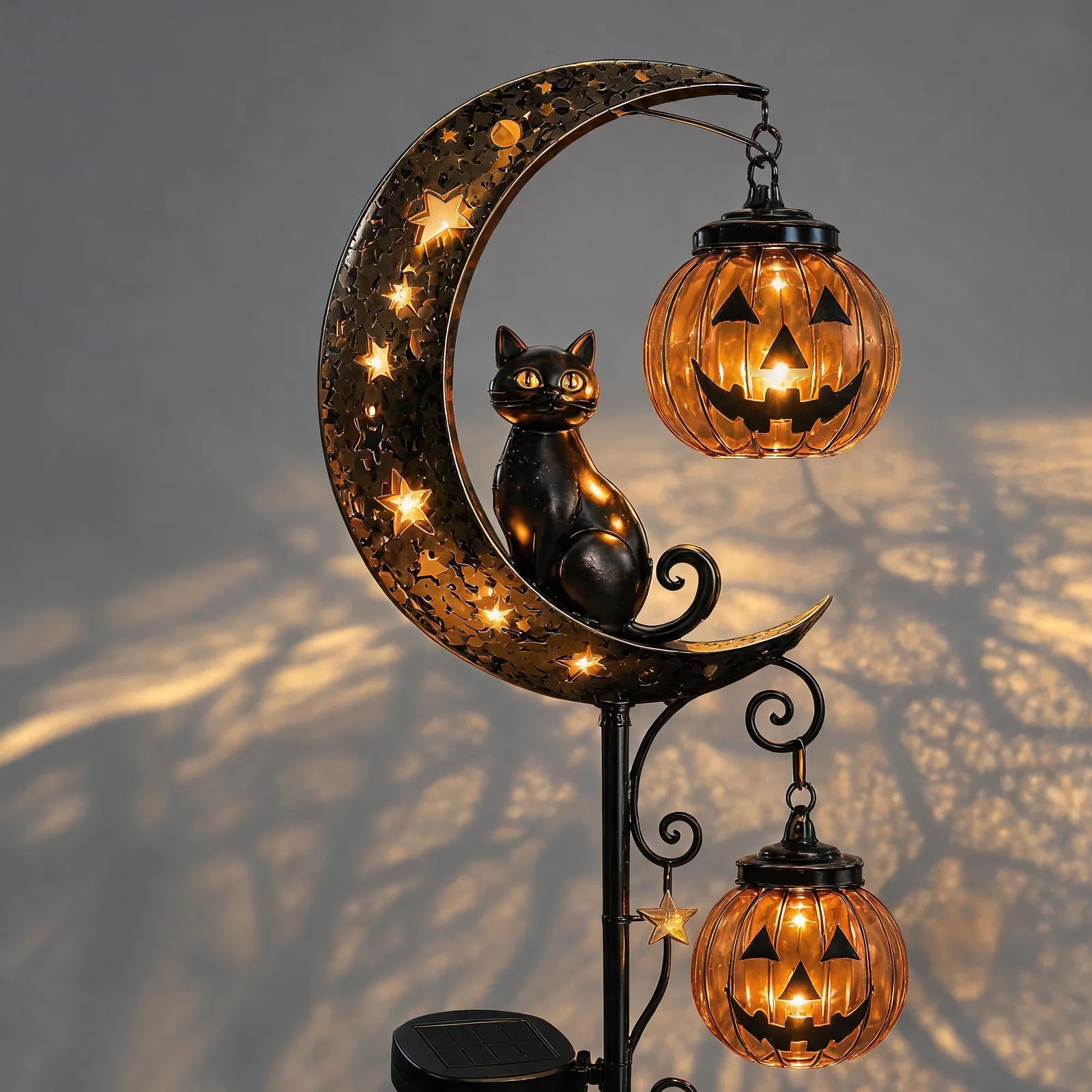 Solar Halloween Black Cat & Pu - огляд і ціна Outdoor Lighting Black