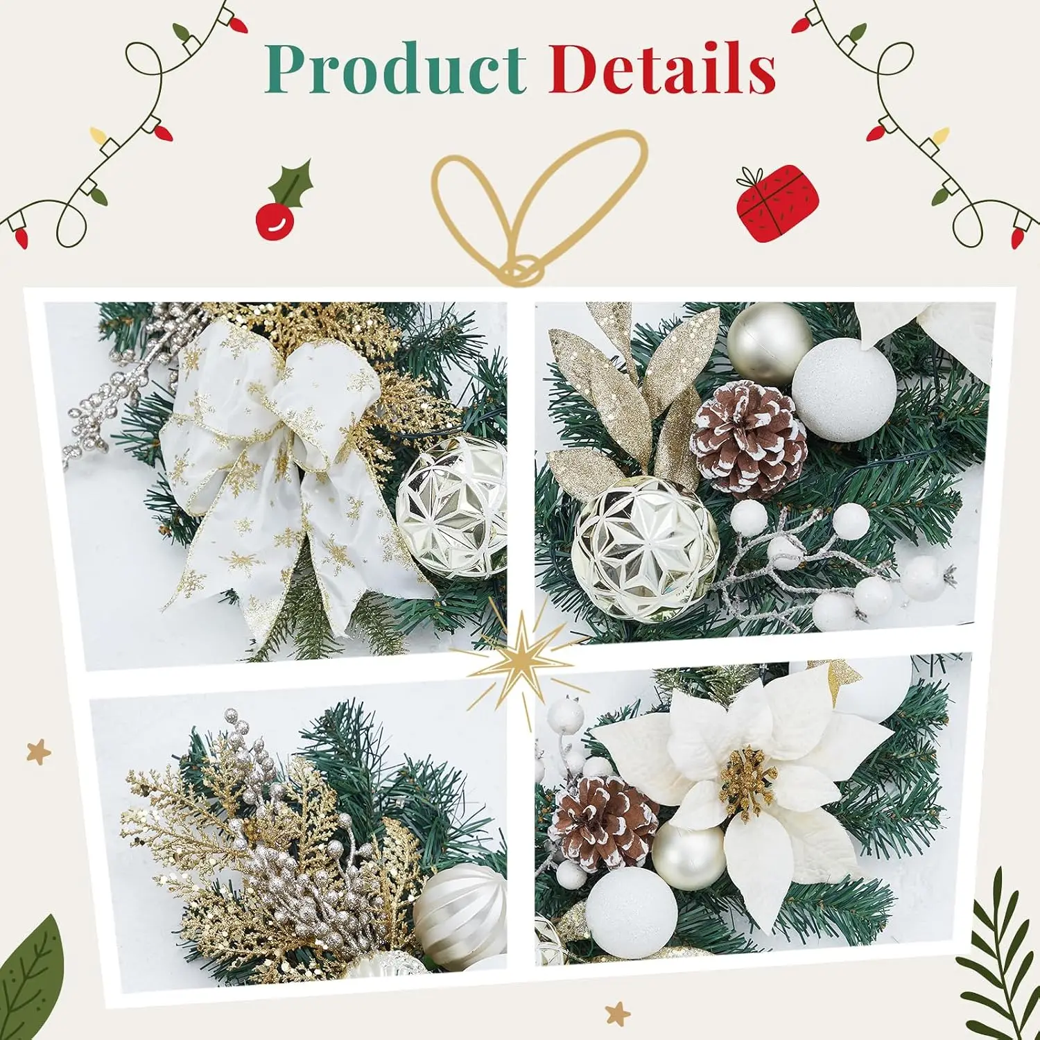 Garvee 6ft Pre-Lit Christmas G - огляд і ціна Outdoor Lighting Effects