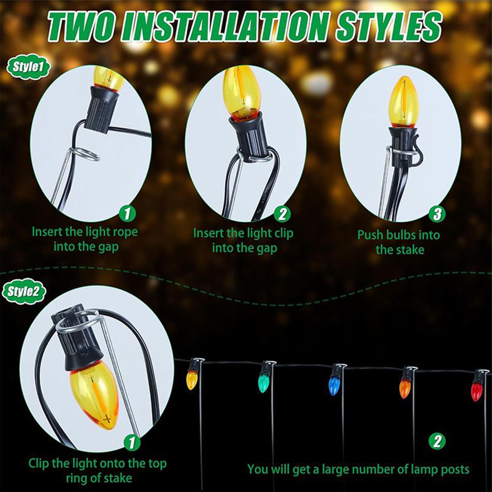 Christmas Light Stakes 12-Inch - огляд і ціна Outdoor Lighting Pathway