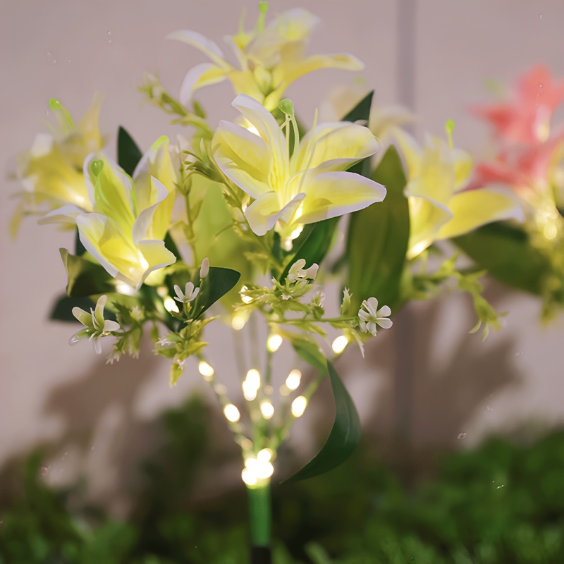 Multi-Bloom Pink Lily Solar Ga - огляд і ціна Outdoor Lighting Effects